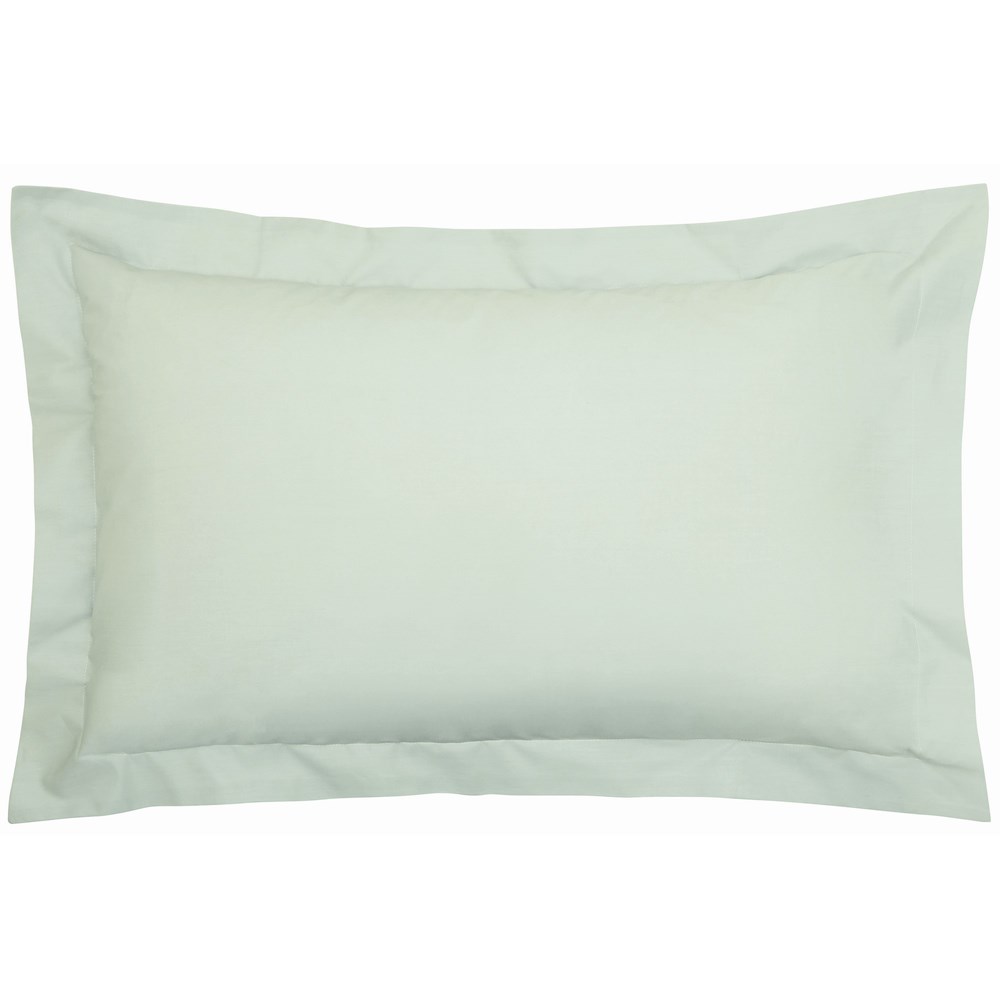 Plain Oxford Pillowcase By Bedeck of Belfast in Sage Green